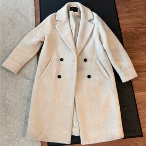 Maje Cream Teddy Jacket